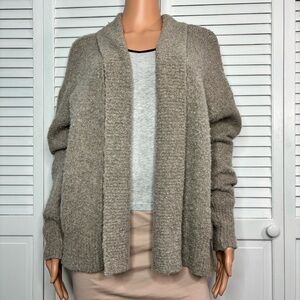 360 SWEATER Beige Long Sleeve Open Front Cardigan Size Small